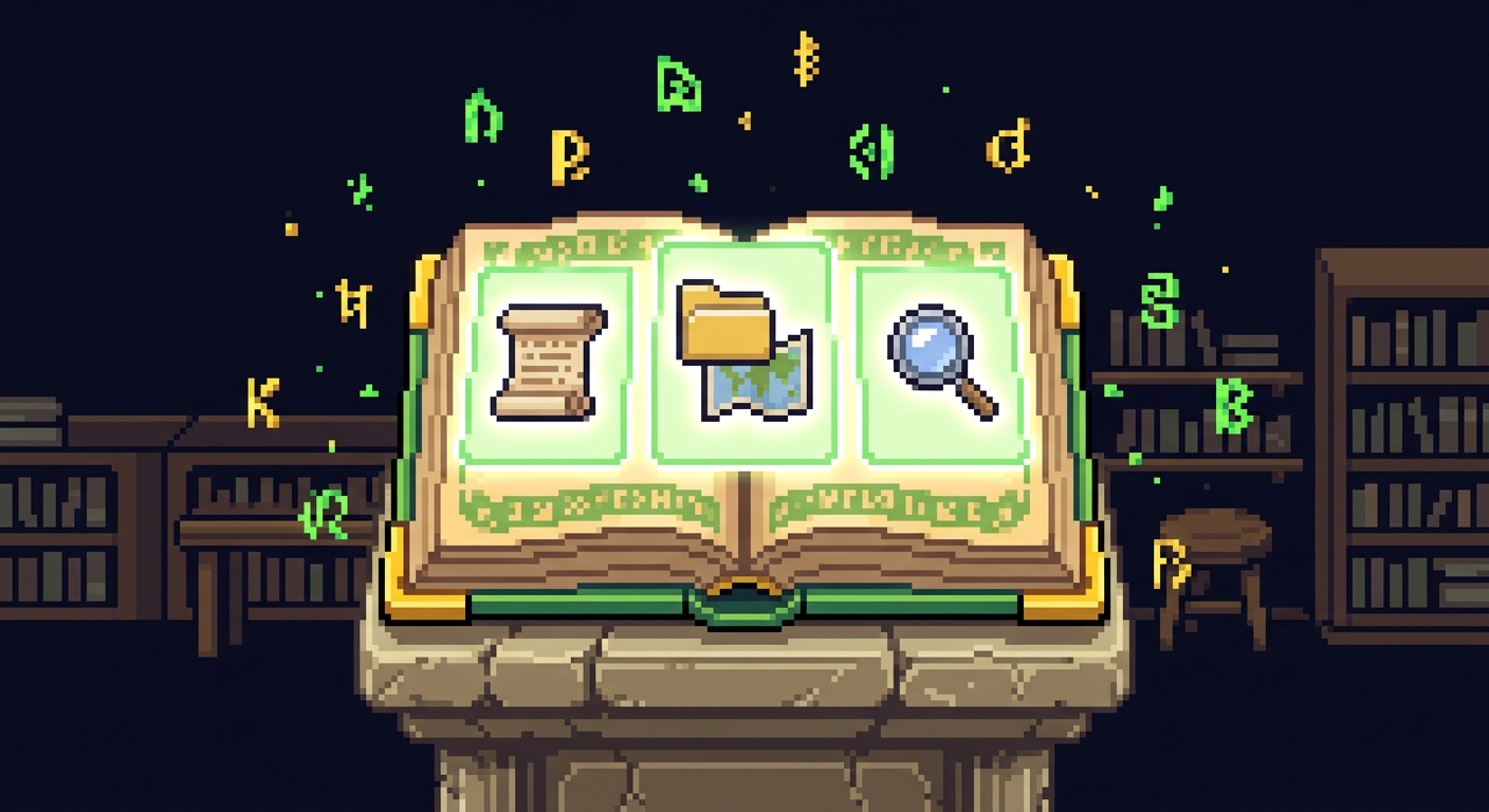 A glowing skill book with magical runes