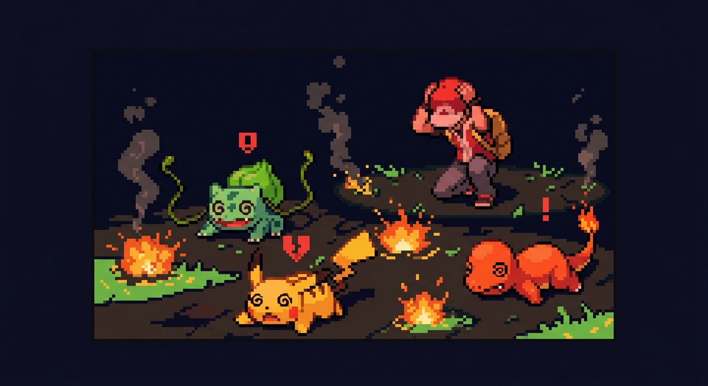 Multiple Pokémon fainted in a battle failure