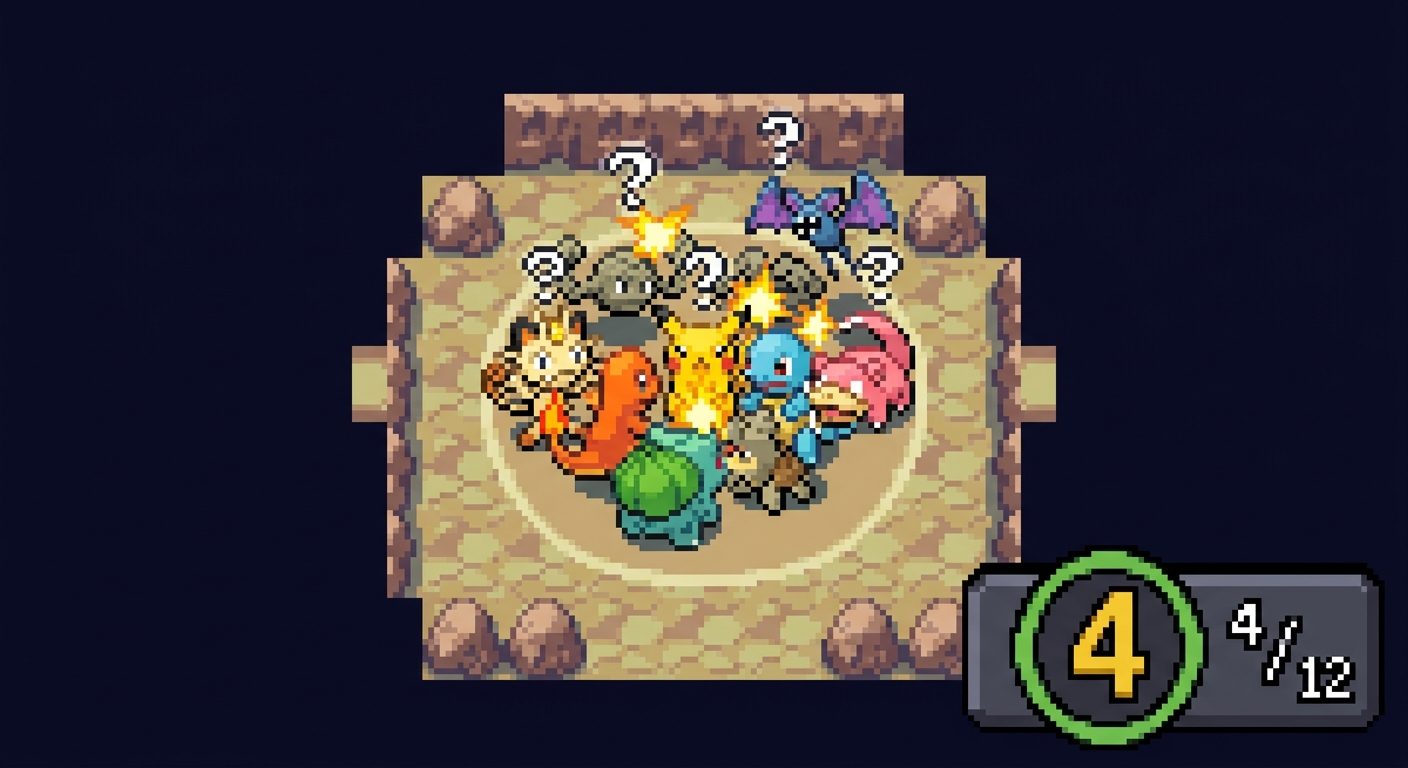 Too many Pokémon crowded in chaos