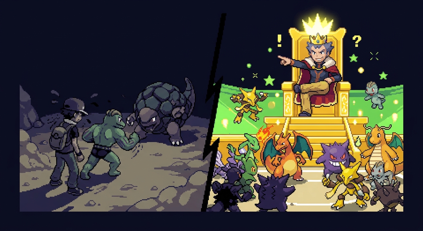 Gym leader commanding an army vs solo fighter